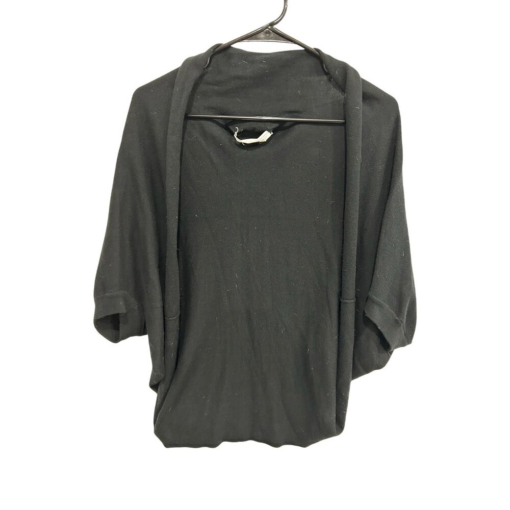 To The Max Open Front Cardigan Sweater Black Sz XS/Small Shawl Collar Cozy Knit
